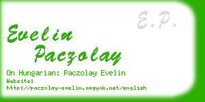 evelin paczolay business card